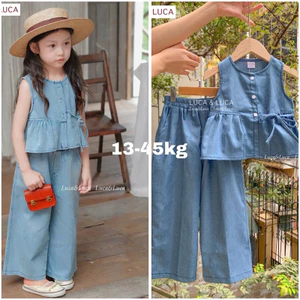 ❌❌XẢ 12-14KG❌❌ Set bộ jean Hàn Quốc cho bé gái siêu xinh cho bé đi học, đi chơi MLS