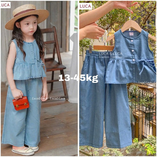 ❌❌XẢ 12-14KG❌❌ Set bộ jean Hàn Quốc cho bé gái siêu xinh cho bé đi học, đi chơi MLS
