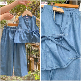❌❌XẢ 12-14KG❌❌ Set bộ jean Hàn Quốc cho bé gái siêu xinh cho bé đi học, đi chơi MLS