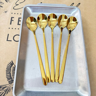 Combo 5 Thìa Nhỏ 15cm INOX 304 Miệng giọt Nước Cà Phê Kem Bánh Đều Dùng Được Muỗng Siêu Đẹp