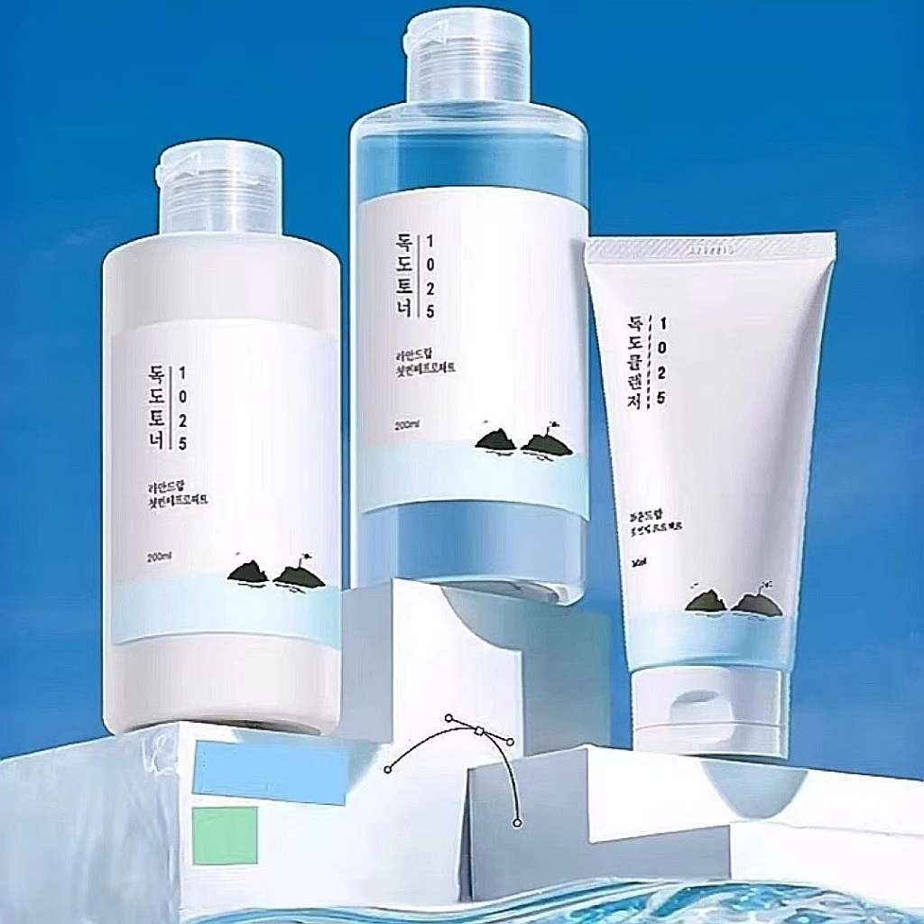 Nước hoa hồng Round Lab 1025 Dokdo 200ml / Sữa dưỡng da Round Lab 1025 Dokdo 200ml