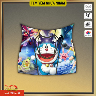 Tem dán yếm nhựa nhám trang trí xe Lead 2025 với thiết kế Doraemon đa vũ trụ nổi bật