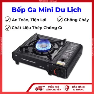 (hàng tốt) Bếp ga mini du lịch, bếp gas sản xuất bằng thép không gỉ chịu nhiệt độ cao