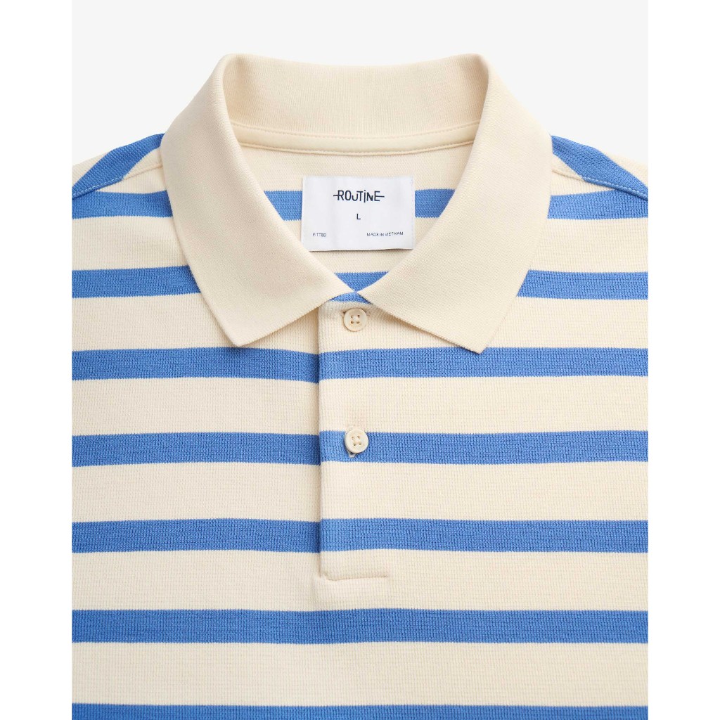 Ảnh Áo Polo Nam Ngắn Tay Sọc Ngang Form Fitted - Routine 10S25POL027 3