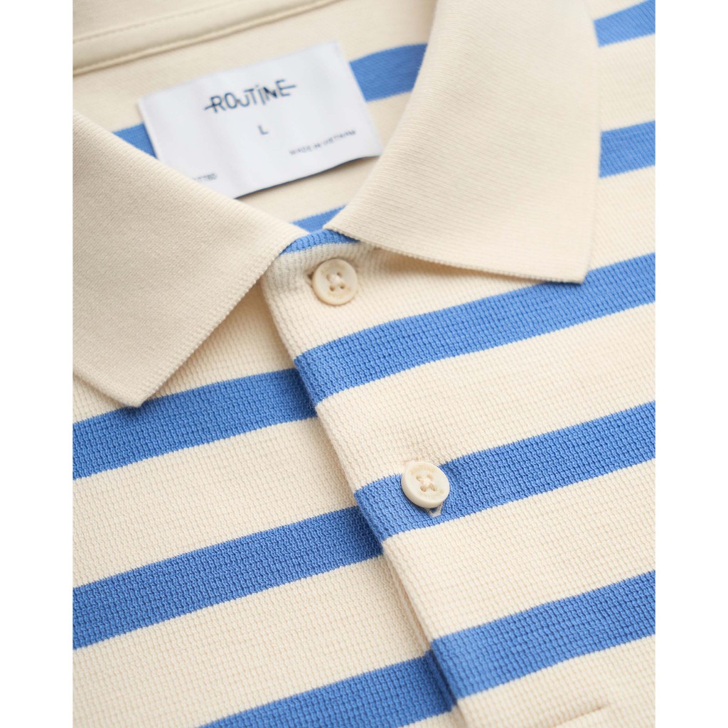 Ảnh Áo Polo Nam Ngắn Tay Sọc Ngang Form Fitted - Routine 10S25POL027 4