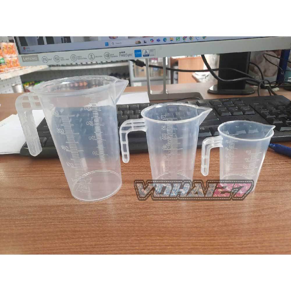 Ca đong quai hở không nắp có vạch chia định lượng ( Loại chịu nhiệt ) đủ size