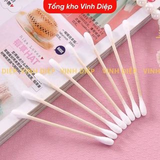 Combo 1 bịch 24 gói Tăm bông cán gỗ gấu đẹp ,tăm bông ngoáy tai(1 bịch 24 gói)