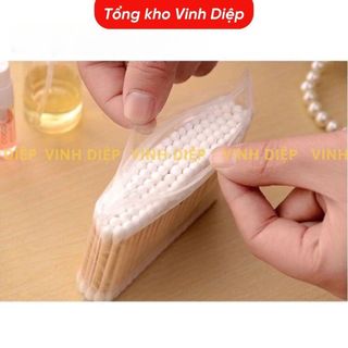 Combo 1 bịch 24 gói Tăm bông cán gỗ gấu đẹp ,tăm bông ngoáy tai(1 bịch 24 gói)