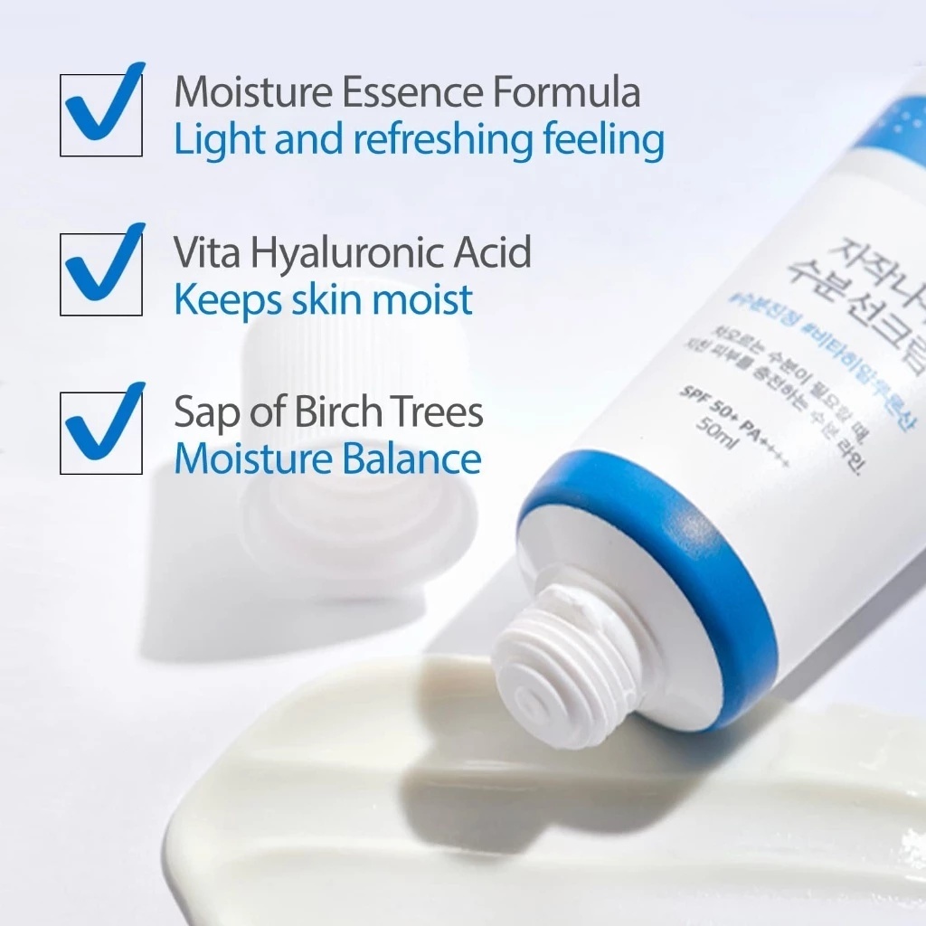 Kem chống nắng dưỡng ẩm Round Lab 50ml/Birch Juice SPF 50+ PA++++/Birch Juice Moisturizing Sunscreen