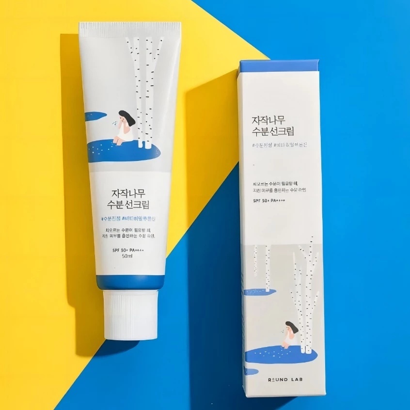 Kem chống nắng dưỡng ẩm Round Lab 50ml/Birch Juice SPF 50+ PA++++/Birch Juice Moisturizing Sunscreen
