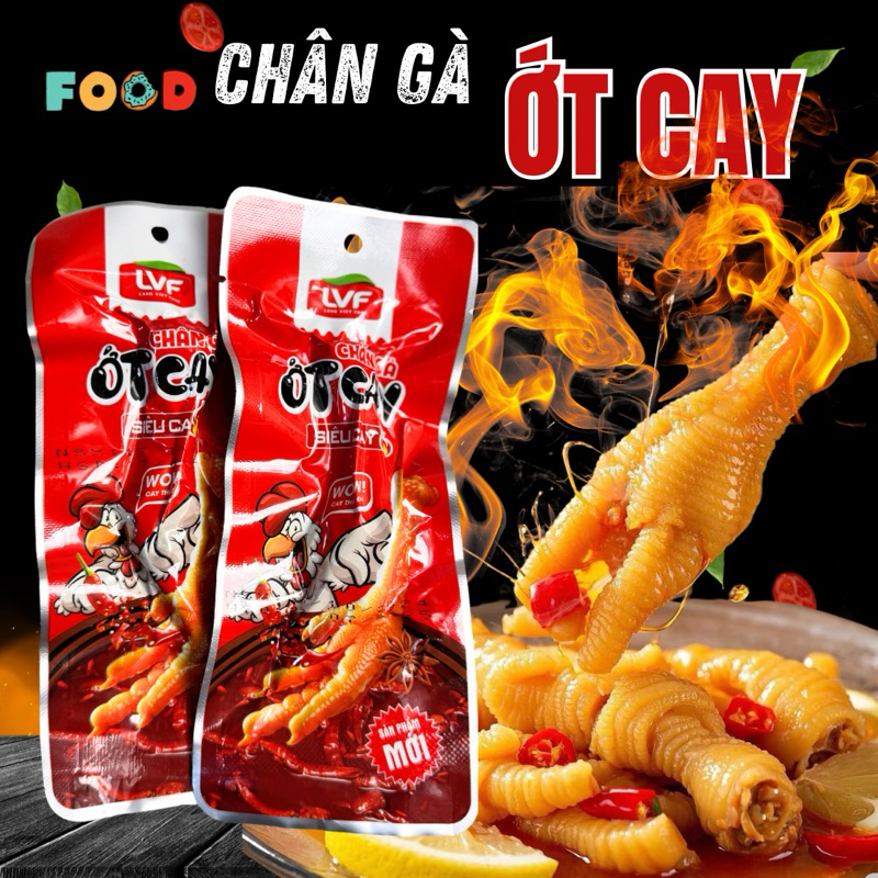 [C0mb0 30] BỊCH chân gà ớt Cay loại 32g Siêu Cay