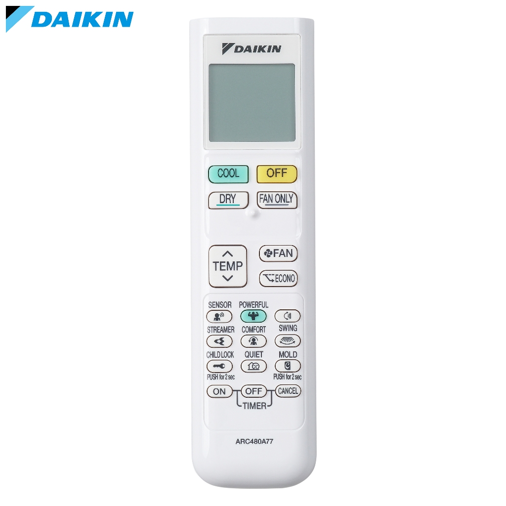 Ảnh Remote ARC480A77 cho máy điều hòa Daikin 1