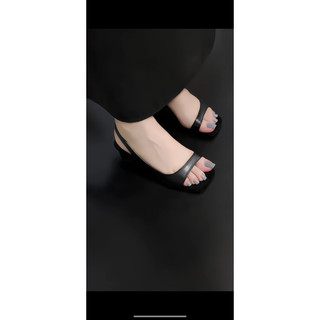 Sandal Mũi Vuông Gót cao 3 phân và 5 phân Gót tròn đơn giản , tinh tế - Giày Bánh Bèo mã Sandalgottron