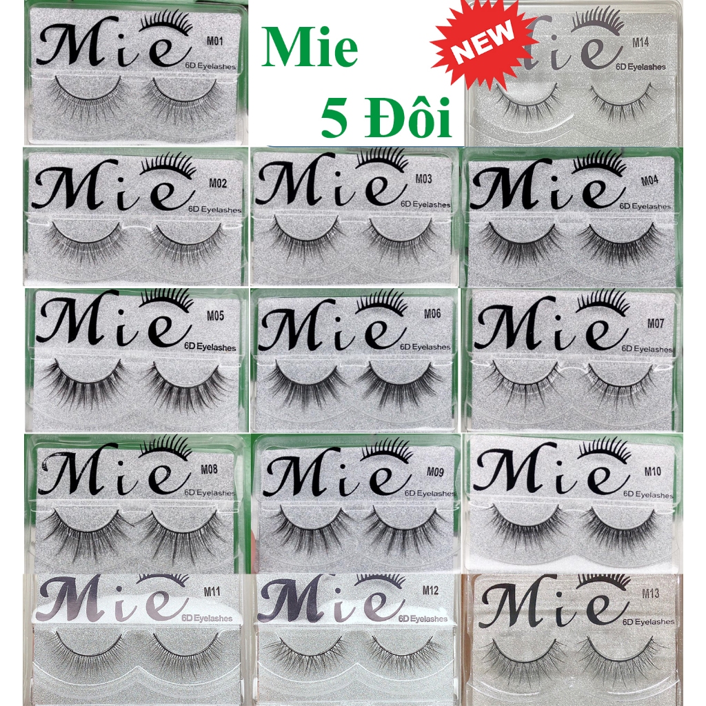 [CHÍNH HÃNG] Mi Giả Trang Điểm MIE JO HANE Siêu Hot Hit 5 Đôi lông chồn tự nhiên mềm mỏng gân trong cao cấp