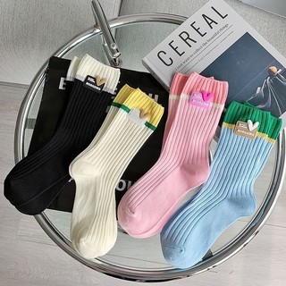 IK [🔥XƯỞNG SALE SẬP SÀN🔥] Tất Cổ Cao Trái Tim Vải Cotton Thoáng Khí Dễ Thương V12