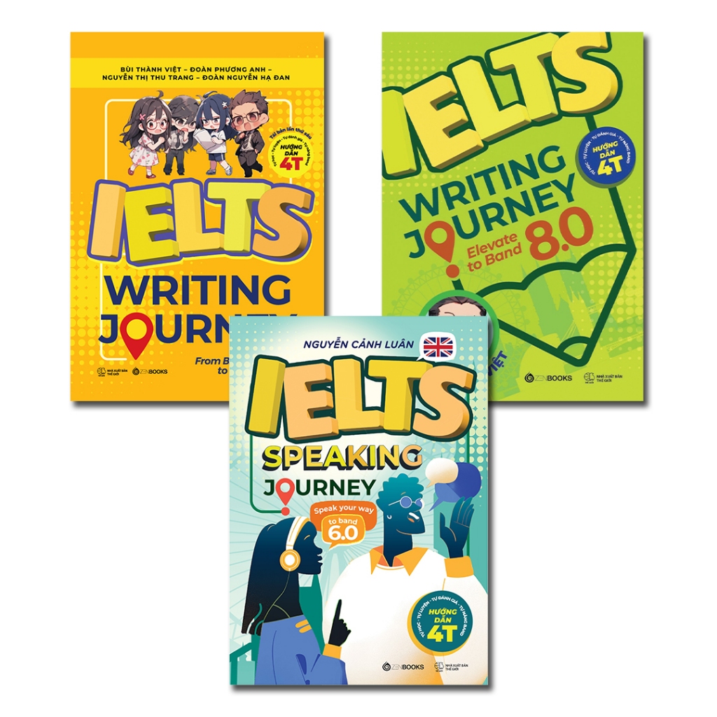 Combo Sách - Lộ Trình Học IELTS Writing & Speaking Từ Cơ Bản Đến Band 8.0 (3 Quyển)
