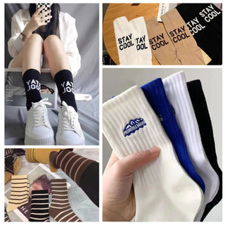 IK Tất Vớ Cao Cổ Unisex Vải Cotton Dày Dặn Nhiều Màu V11