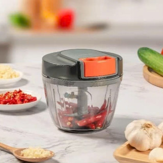 Dụng cụ xay tỏi ớt CHEF&CHEF 650ml cầm tay tiện lợi lưỡi dao inox siêu bền, tiện dụng hàng chuẩn