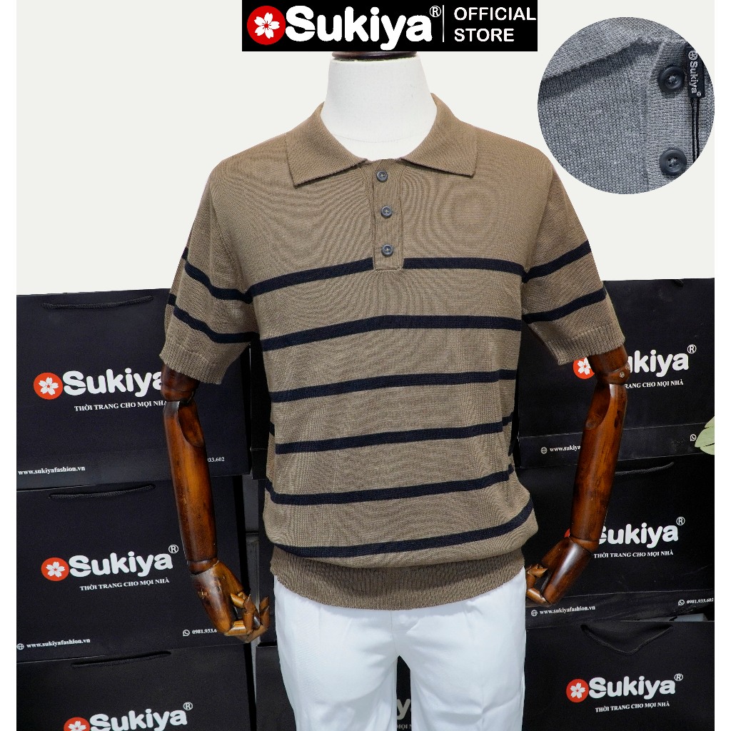 Ảnh Áo Polo Dệt Kim Nam Basic SUKIYA Cao Cấp Kiểu Dáng Sang Trọng Lịch Sự AL74 4