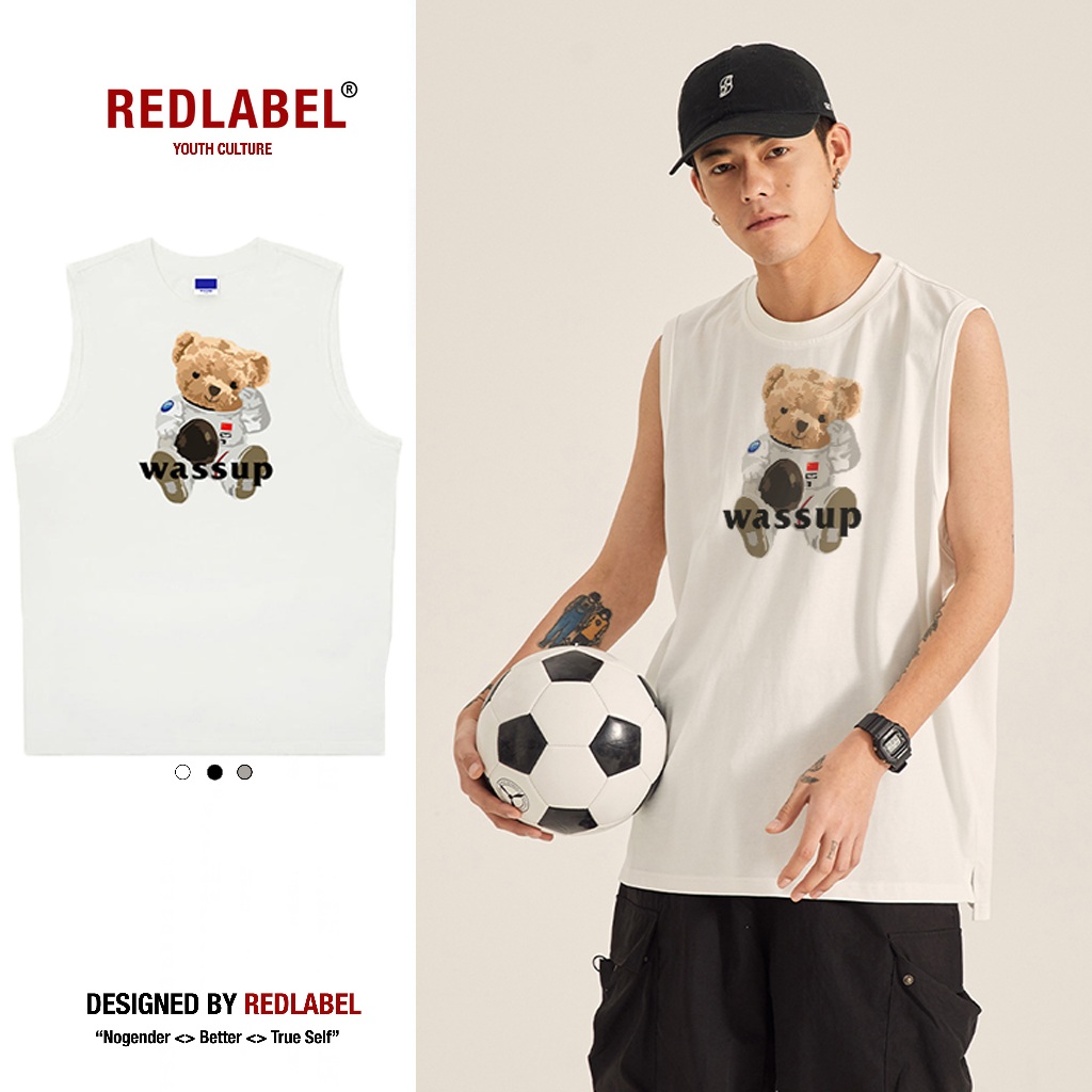Áo Tank Top Nam Nữ RedLabel In Họa Tiết BEAR, Áo Ba Lỗ Sát Nách Nam Nữ Cotton Cá Tính TT56
