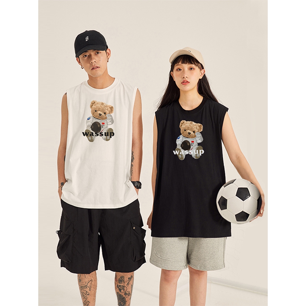 Áo Tank Top Nam Nữ RedLabel In Họa Tiết BEAR, Áo Ba Lỗ Sát Nách Nam Nữ Cotton Cá Tính TT56
