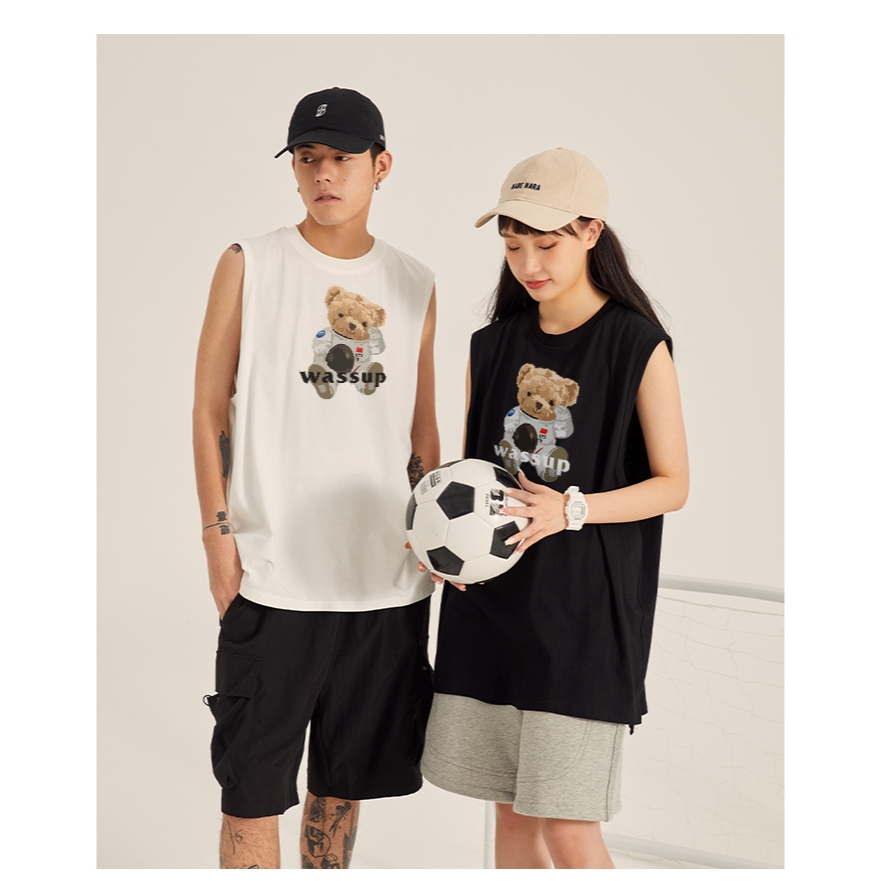 Áo Tank Top Nam Nữ RedLabel In Họa Tiết BEAR, Áo Ba Lỗ Sát Nách Nam Nữ Cotton Cá Tính TT56