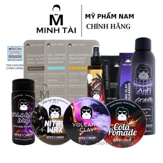 Sáp Vuốt Tóc Nam APESTOMEN Volcanic Clay Chính Hãng tem SMS