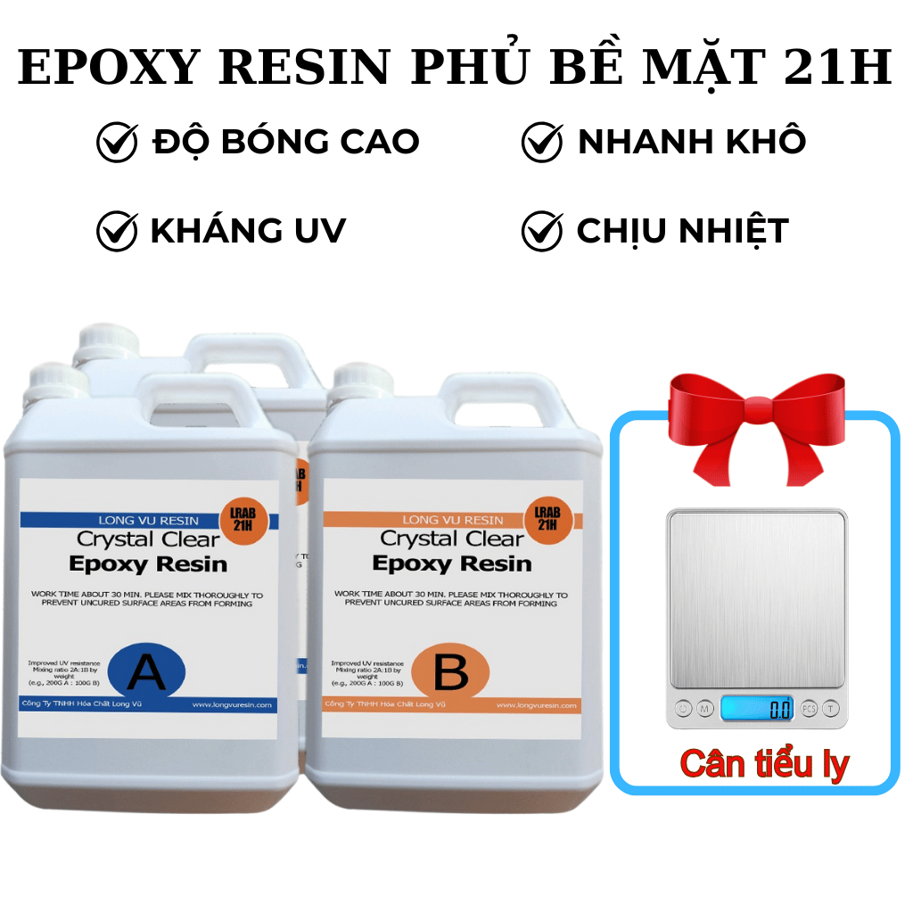 Epoxy Resin Phủ Bề Mặt LRAB-21H - Bọc Dán Carbon Fiber, Kháng UV, Kháng ...