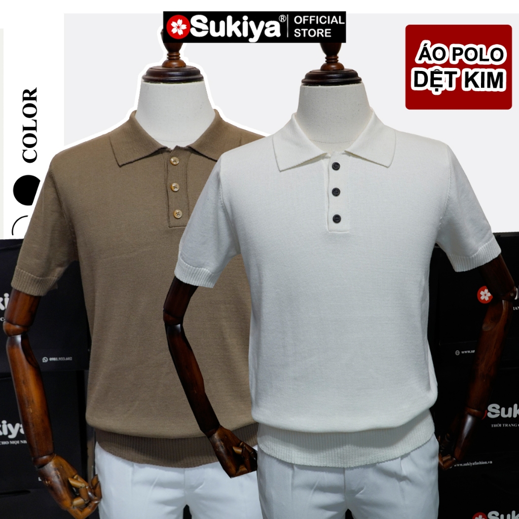 Ảnh Áo POLO Len Dệt Kim SUKIYA Cao Câp Chất Cotton Thấm Hút mồ hôi  AL79 3