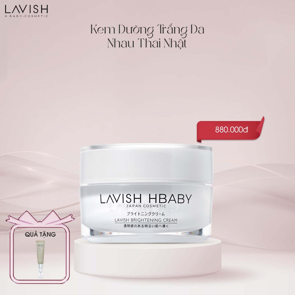 Ảnh Kem Dưỡng Trắng Da Nhau Thai Nhật Lavish Brightening Cream - 45g 1