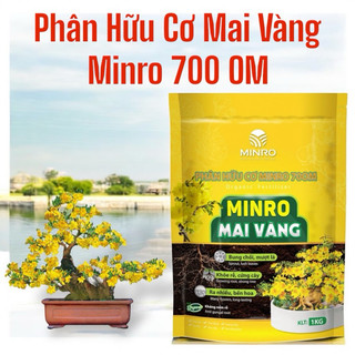 1kg Phân Bón Hoa Mai Vàng Minro 700 OM, Hữu Cơ, Dưỡng Cây, Bung Chồi, Mượt Lá, Khoẻ Rễ, Bền Hoa