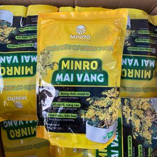 1kg Phân Bón Hoa Mai Vàng Minro 700 OM, Hữu Cơ, Dưỡng Cây, Bung Chồi, Mượt Lá, Khoẻ Rễ, Bền Hoa