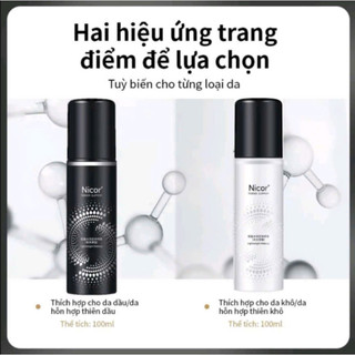 Xịt Khoá Cố Định Lớp Trang Điểm Dưỡng Ẩm Kiềm Dầu NICOR 100ml