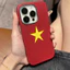 ốp iphone độc lập tự do vân da đỏ hot trend cho iphone 16prm 14promax 11 15promax 13 xsmax 14 sao vàng qn1011