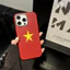 ốp iphone độc lập tự do vân da đỏ hot trend cho iphone 16prm 14promax 11 15promax 13 xsmax 14 sao vàng qn1011