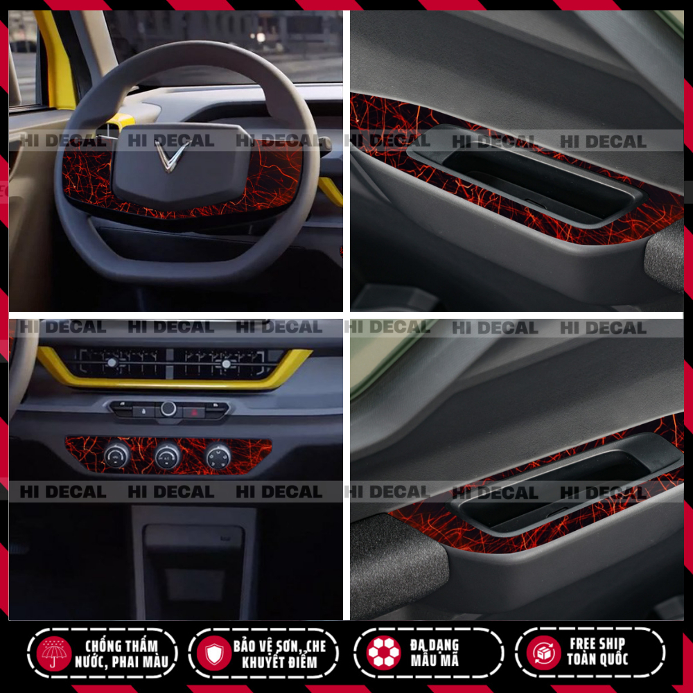 Tem decal nội thất VF3, decal trang trí bảo vệ nội VF3