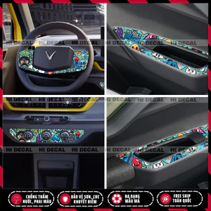 Tem decal nội thất VF3, decal trang trí bảo vệ nội VF3