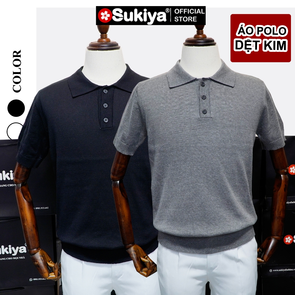 Ảnh Áo POLO Len Dệt Kim SUKIYA Cao Câp Chất Cotton Thấm Hút mồ hôi  AL79 1