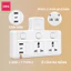 Ổ Cắm Chia Điện Deli, Ổ Cắm Điện Chữ T Công Suất 2500W Ổ Điện Nhiều Nguồn Tích Hợp Cổng USB &TypeC Sạc Nhanh 20W