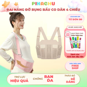 Đai Nâng Đỡ Bụng Bầu Cao Cấp Co Giãn 4 Chiều, Giảm Đau Lưng, Chống Rạn Bụng, Giúp Mẹ Bầu Cảm Thấy Thư Giãn Thoải Mái