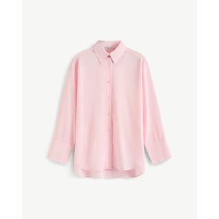Áo Sơ Mi Nữ Tay Dài Vải Trơn Form Loose - Routine 10S25SHLW003