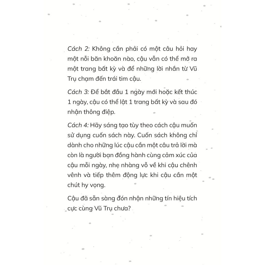 Ảnh Sách Lời Chỉ Dẫn Của Vũ Trụ - Để Vũ Trụ Cùng Bạn Quyết Định - Chiu Healing 2