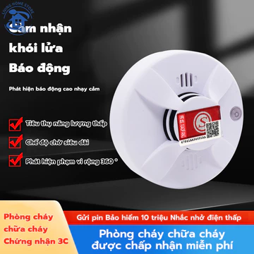[🎆 Free shipping] Chuông báo cháy báo khói không dây ,báo cháy tự động cảm biến khói dùng pin độ nhạy cao