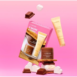 Set Laneige S'More Kisses Gồm Mặt Nạ Ngủ Lip Sleeping Mask 8g Chocolate Và Son Dưỡng Môi Lip Glowy Balm 10g Vanilla