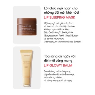 Set Laneige S'More Kisses Gồm Mặt Nạ Ngủ Lip Sleeping Mask 8g Chocolate Và Son Dưỡng Môi Lip Glowy Balm 10g Vanilla