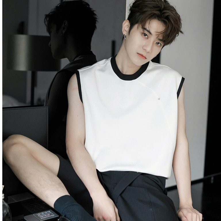 Áo TANK TOP Cổ Tròn High Light - Cotton 250MSG, Co Dãn, Regular Fit, Mềm Mịn, Thoáng Mát - SHINGHAI