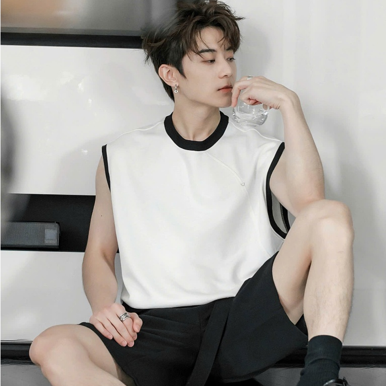 Áo TANK TOP Cổ Tròn High Light - Cotton 250MSG, Co Dãn, Regular Fit, Mềm Mịn, Thoáng Mát - SHINGHAI