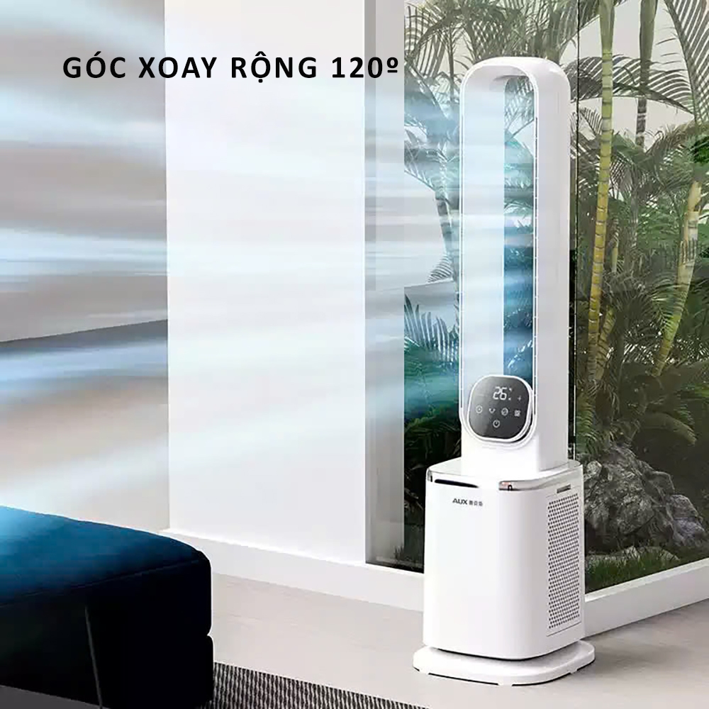 Quạt điều hoà đối lưu không khí không cánh,Quạt làm mát 12 cấp độ gió và lọc không khí bảo vệ sức khỏe