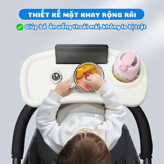 Bàn Ăn Dặm Xe Đẩy Baobaohao V16/ V16 Plus, Khay Đựng Đồ Ăn Tháo Rời Tiện Lợi, An Toàn Dễ Dàng Vệ Sinh