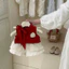 Set Váy Cho Bé Áo Sát Nách Đính Nơ Kèm Hoa Trà Phối Chân Váy Xếp Ly Siêu Sang